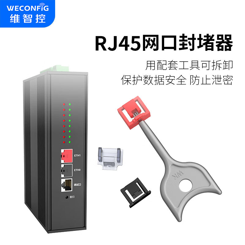 Weizhi Control Network Port Lock, Network Port Sealer, Network Port Dust Plug, Network Cable Port Plug, Removable Sealing Plug, Outer Cover/Transparent (10 pieces + 1 tool) 2-3 SWG