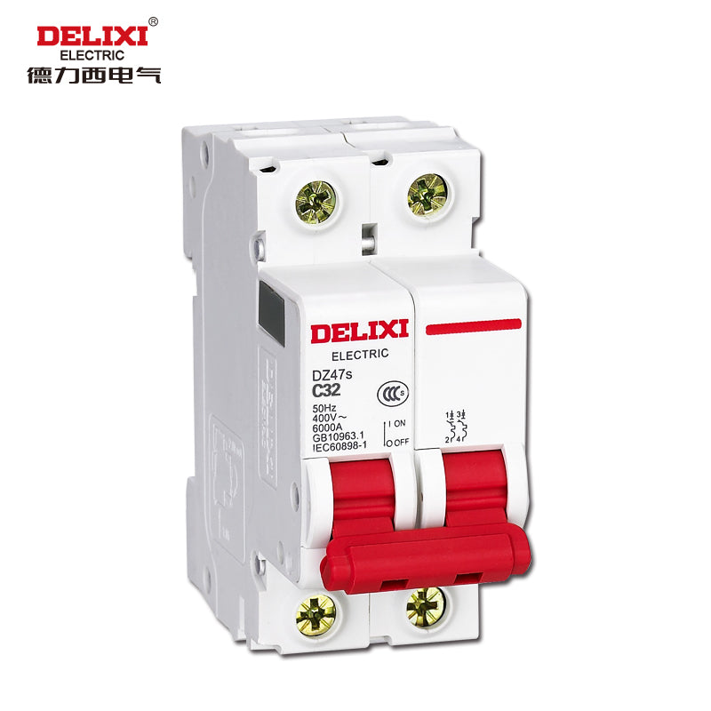 Delixi air switch small circuit breaker DZ47s C type 2P 32A