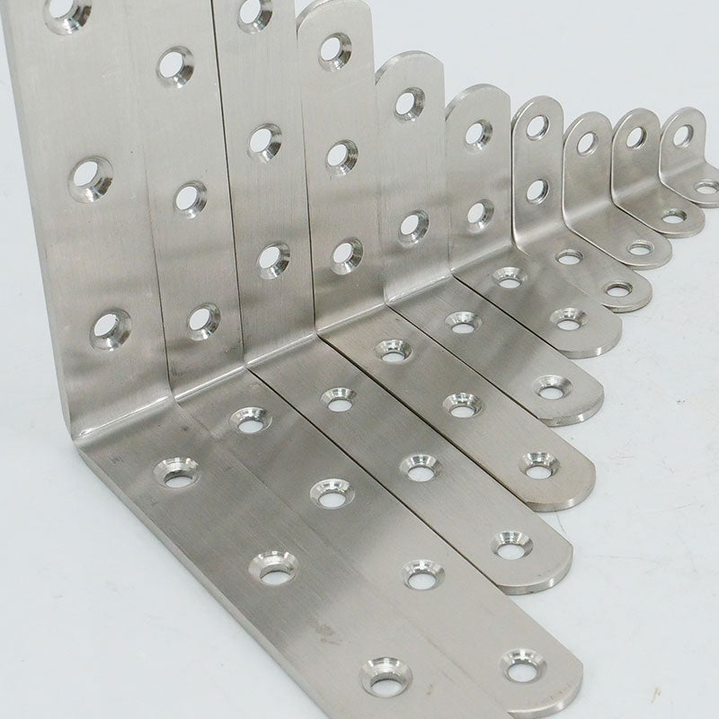 Wimete WIkp-277 Stainless Steel Angle Bracket, 90-degree Right Angle L-shaped Angle Bracket, Fixing Bracket (with mounting screws), Size 6, 65×65×20mm (10 pieces)