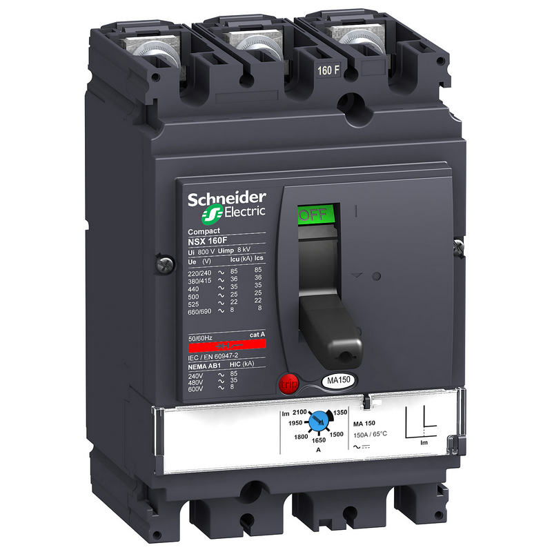 Schneider Electric NSX160F MA100 Circuit Breaker for Motor Protection