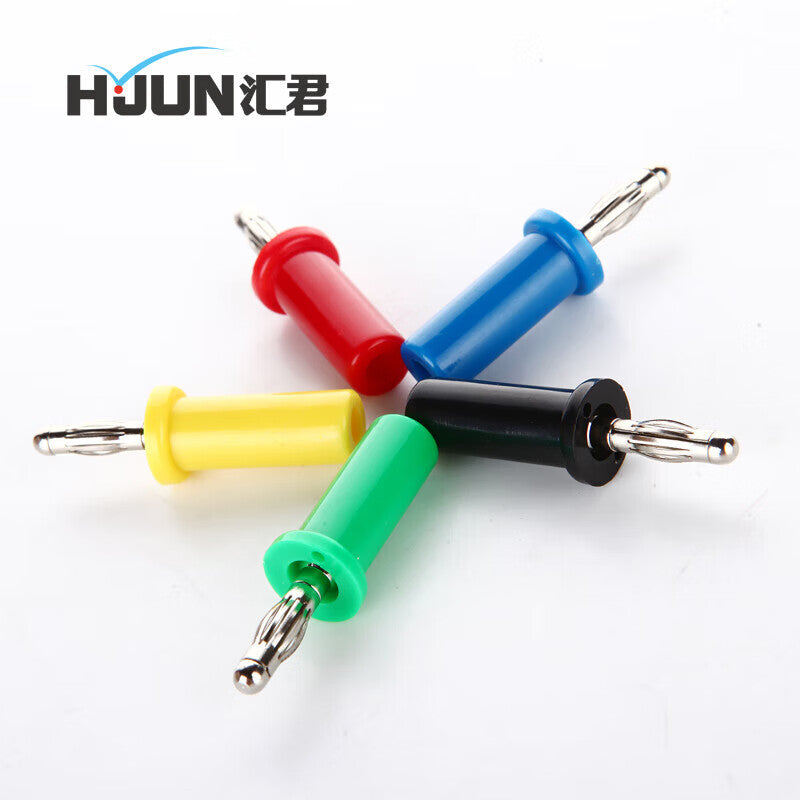 Huijun 4mm Assembled Brass Banana Plug Soldering Instrument Plug High Current Lantern Head Soldering Connection Red 5