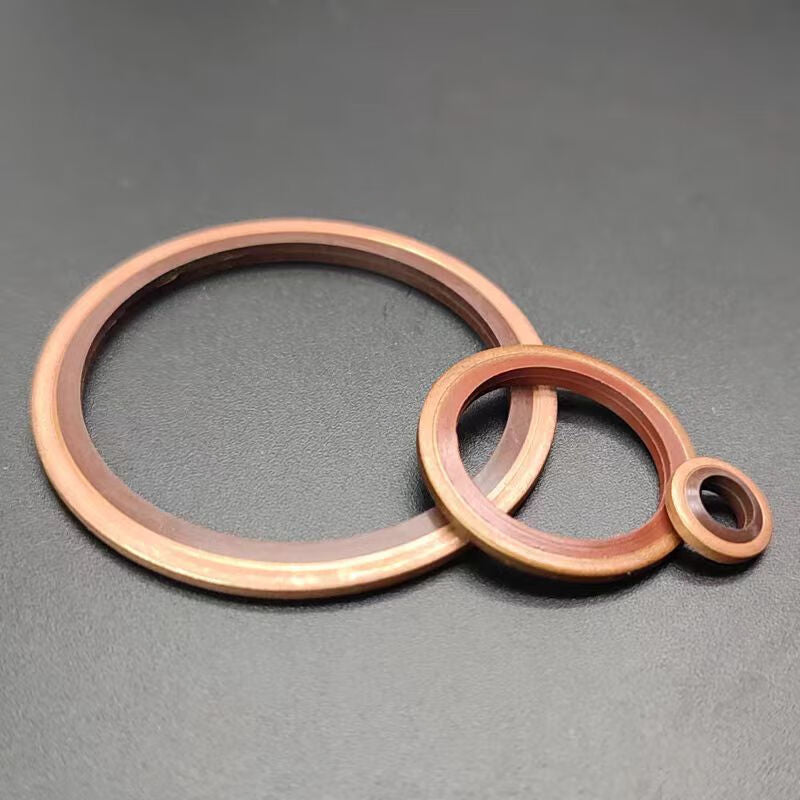 ZHIDE Copper Fluororubber Composite Gasket (Semi-enclosed Gasket), High Temperature Resistant, M42, 3-5 Days Delivery