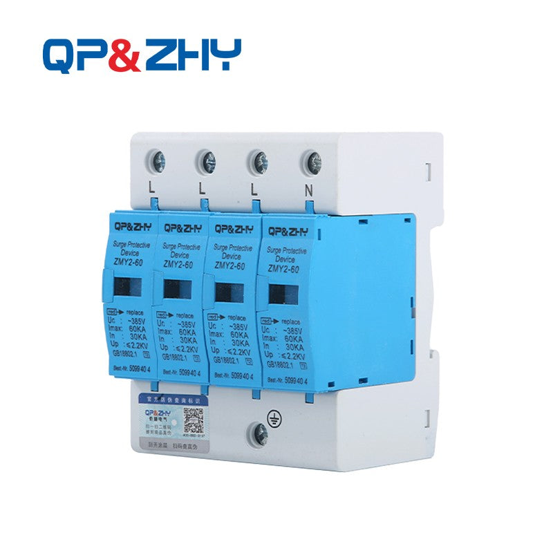 QP&ZHY Lightning Arrester Surge Protector 4P Secondary Module