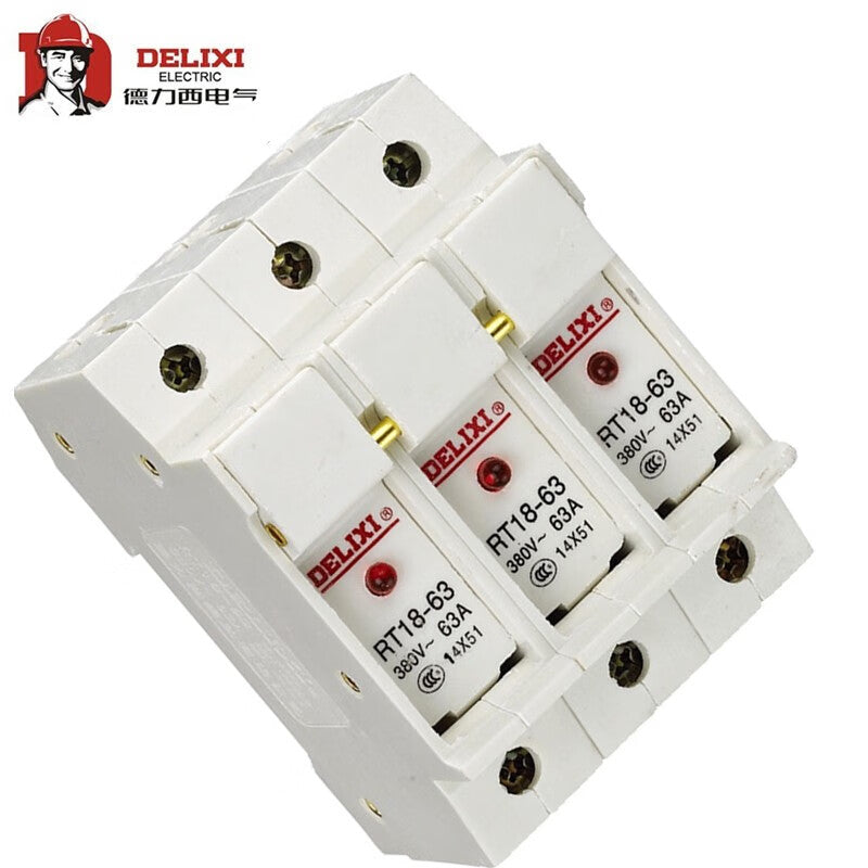 Delixi Electric cylindrical cap fuse base RT18-32 (white)