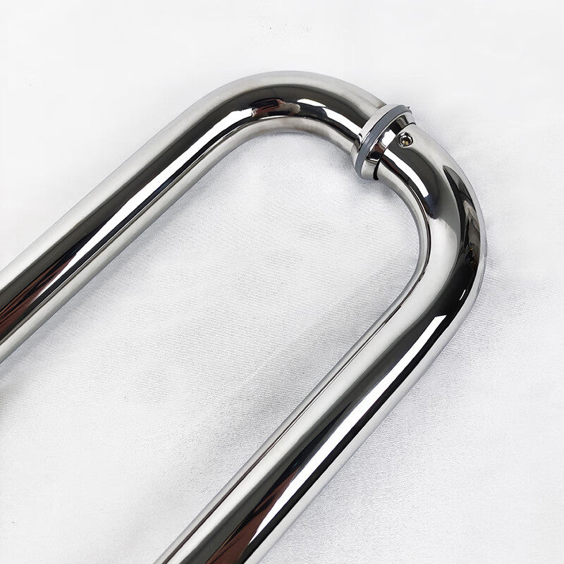 Zhuyu 304 Stainless Steel Handles, Bathroom Glass Door Handles, Shower Room Toilet Door Handles, 304 Bright Thickened 25*275mm (Pair Set)