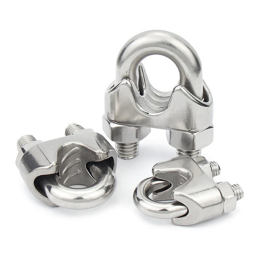 Tengchi (CT) 304 Stainless Steel Chucks, U-Shaped Clamps, Cat Paw-Shaped Ingot-Shaped Clamps, M6 (Pack of 10)