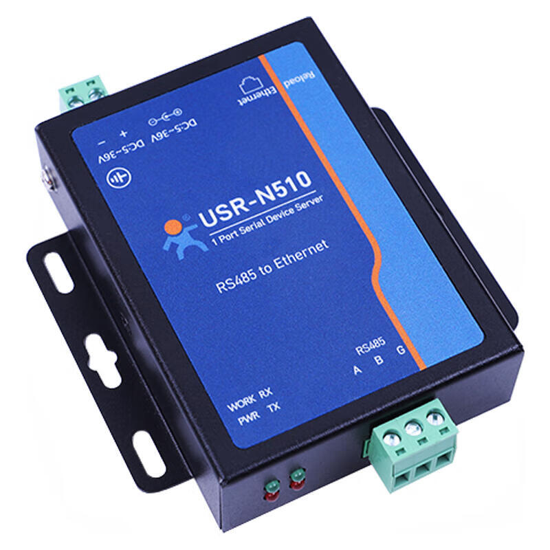 USR-N510 Industrial Serial Port Server Single Port 2 Port 4 Port RS232/485 to Ethernet Module Modbus Gateway RTU to TCP Single Serial Port Server N510 (RS485) USR-N510