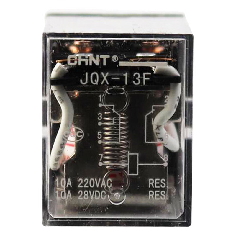 Chint small medium power electromagnetic relay DC 24VDC 2NO+2NC 10A JQX-13F/2Z plugs into DC24V