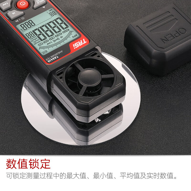 Teans handheld high-precision anemometer, wind speed and temperature measuring instrument.