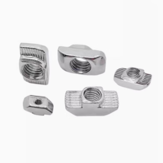 Xiyi European Standard T-nut, Aluminum Profile Dedicated Hammer Head Boat-Shaped Fitting, T-type, European Standard 40M6 (50 pieces)