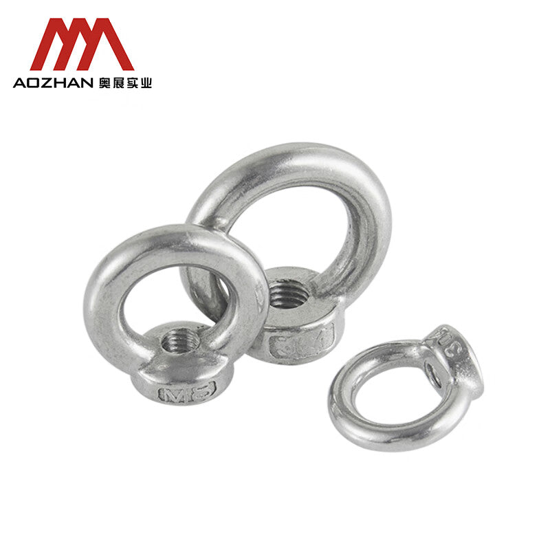 AOZHAN Industrial Co., Ltd. DIN582 Eye Nuts, 304 Stainless Steel, GPH M12 with Eye (30 pieces/box)