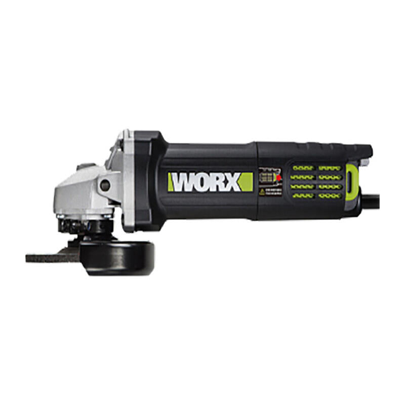 WORX 100mm 900W angle grinder (rear switch); WU900X