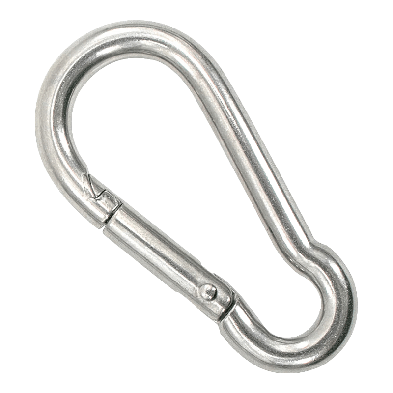 Hesdig [Jingcang Flash Delivery] 304 Stainless Steel Spring Hook, Hoist Quick-Hanging Buckle, Elastic Buckle, Chain Buckle, Safety Ring, Spring Buckle M8 (2 pieces) JG-54