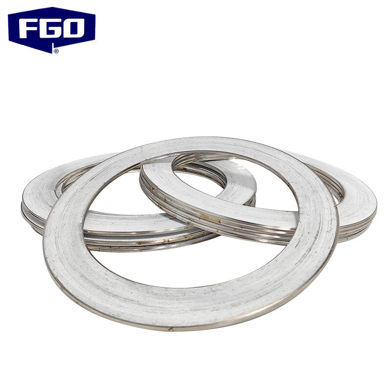 FGO Metal Spiral Wound Gasket, 304 Stainless Steel with PTFE Clamped, Basic Type (10 pieces/pack) A0230-10P DN50