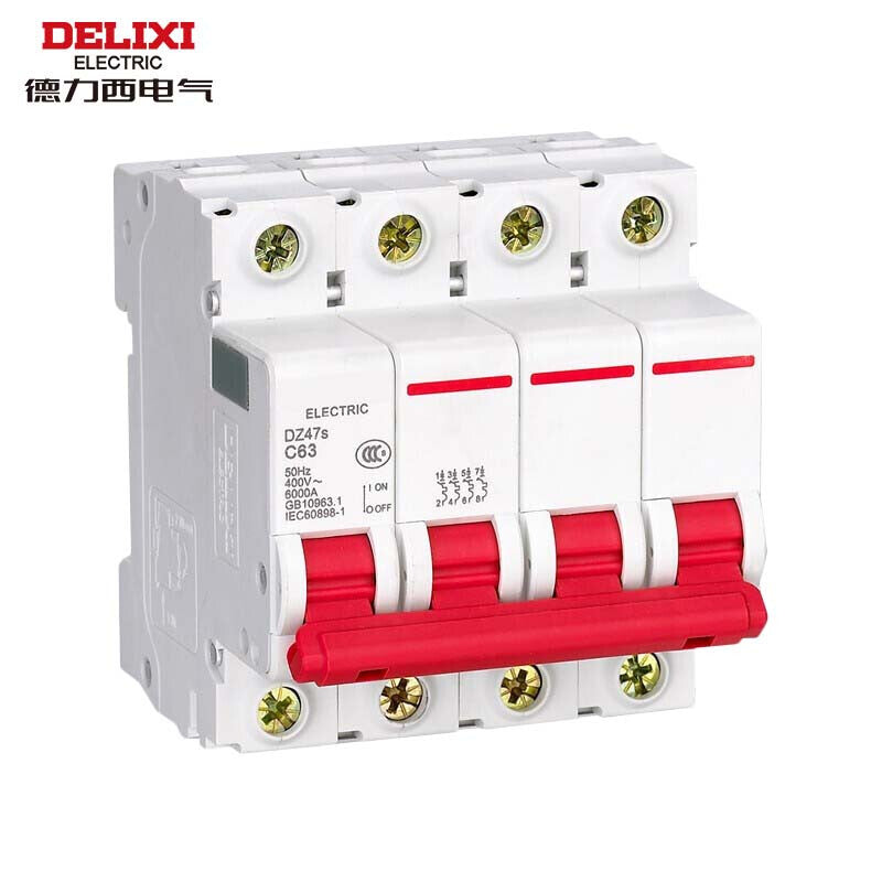 DELIXI ELECTRIC AC miniature circuit breaker small home appliance air switch DZ47s 4P C type 40A