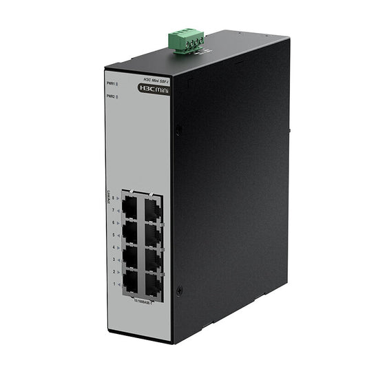 H3C 100M 8-port industrial switch Mini S8F-I monitoring network hub rail-mounted IP41 protection level plug and play