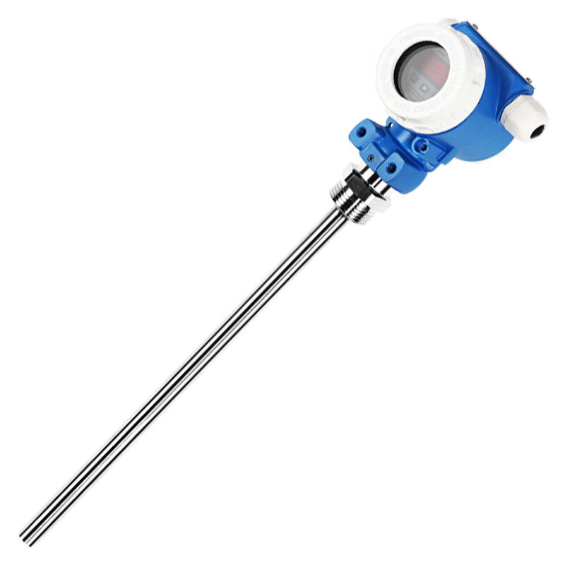 USAMR Straight Rod Insertion Level Transmitter, Straight Insertion Water Level Sensor, Stainless Steel High Temperature Resistant Water/Oil Level Gauge