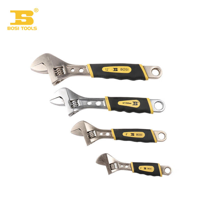 Persian High-Grade Rubber Handle Adjustable Wrench 8-Inch; BS360908