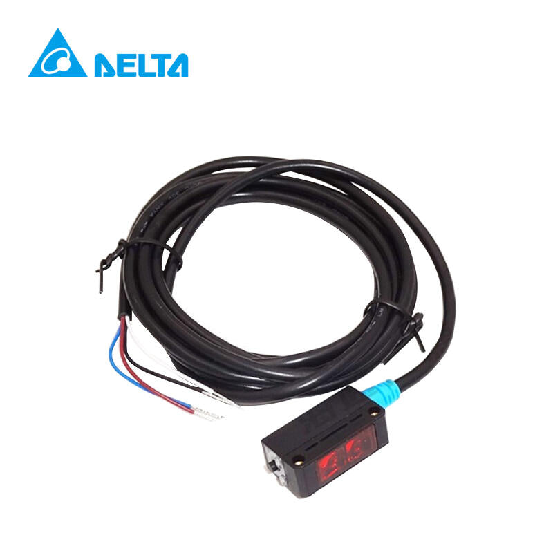 Delta diffuse reflection photoelectric sensor, Push-Pull output, DC12-24V operation, light-in/light-shielded, with self-learning button, 100mm detection distance; PS-RR3-US22