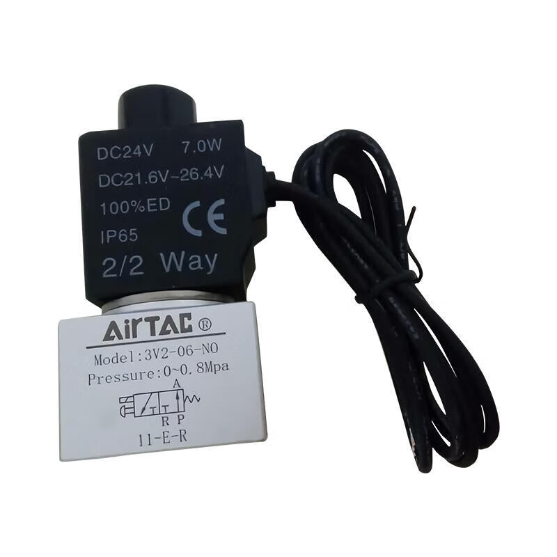 AirTAC 2-position 3-way normally closed, direct-acting solenoid valve, direct-inlet type; 3V208NCBIG