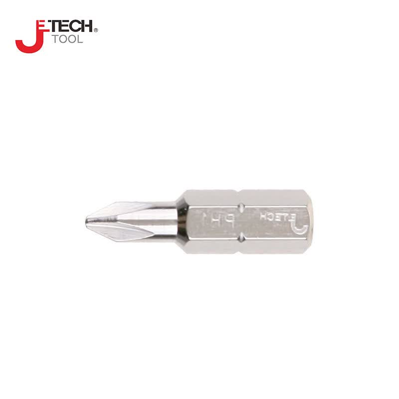 Jetech #2 25mm long cross-head single-ended screwdriver head; PH2-25