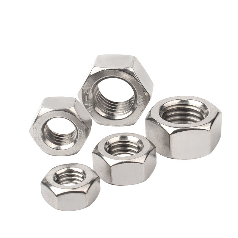 Juwei 304 Stainless Steel Hex Socket Nuts DIN934 M6 [30 pieces] JG1254F