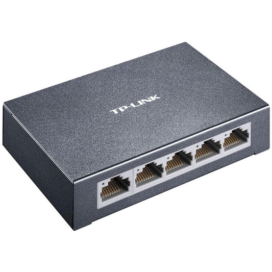 TP-LINK 5-port 100M switch 4-port monitoring network cable splitter splitter metal body; TL-SF1005D