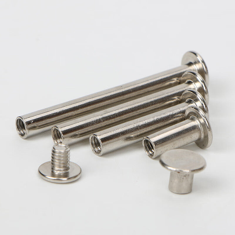 Deqi Nickel-Plated M125 Rivets with M4*5 Screws (20 sets) (M5*125 with M4*5 screws)
