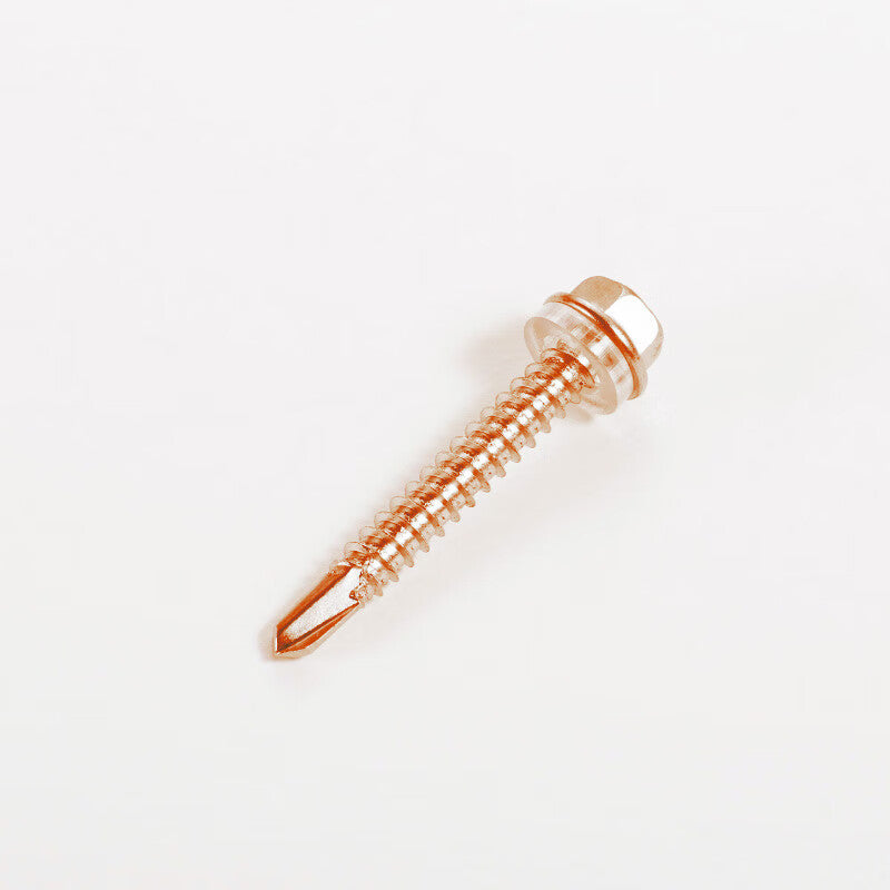 Aozhan Industrial Hexagonal Washer Self-Drilling Screws, Color Zinc Screws, Dovetail Screws, ST5.5-ST6.3 Series, ST5.5*100 [200 pieces/box]