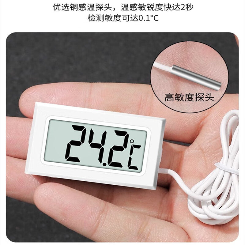 Qianqimeng Digital Display Thermometer, High-Precision Electronic Temperature Sensor for Aquariums and Refrigerators