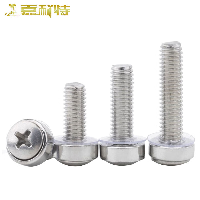 Jianet 304 Stainless Steel Cabinet Screws, Clip-on Nuts, Crown Screws, Clips for Switch Cabinets, Network Servers, M5*30 (50 pieces), Crown Single Screws