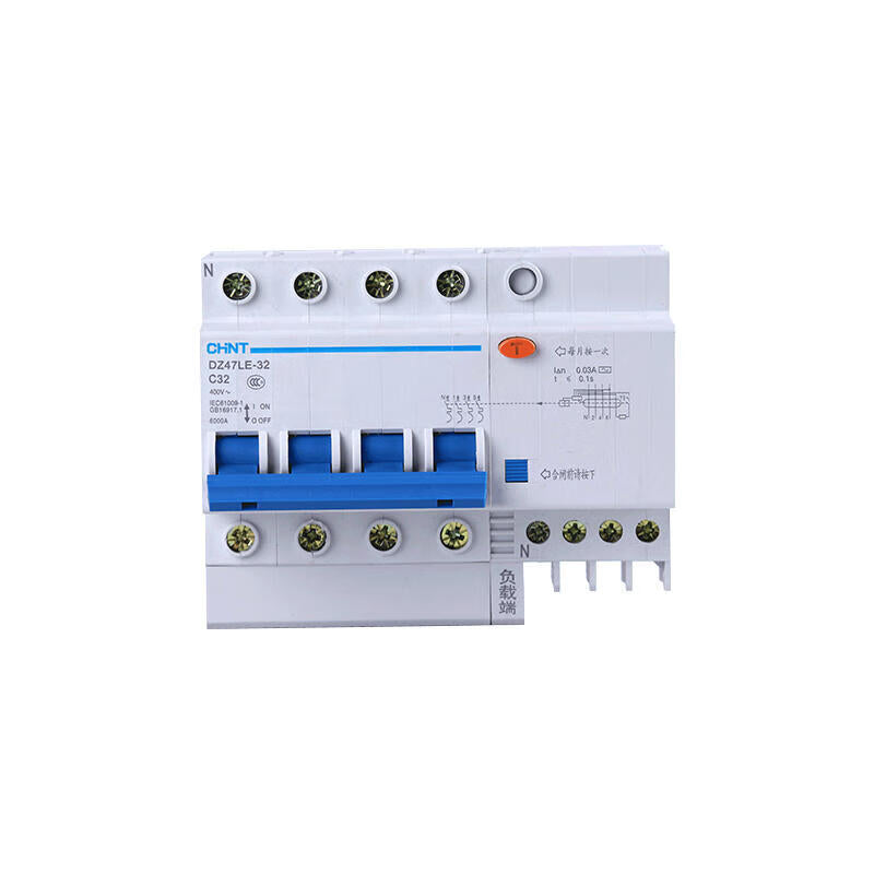 Chint leakage miniature circuit breaker; DZ47LE-32 4P C32 30mA