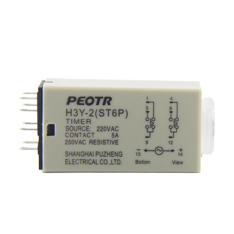 PEOTR H3Y-2 small time relay time controller energized 8-pin silver contact timer switch AC220V 10S 1