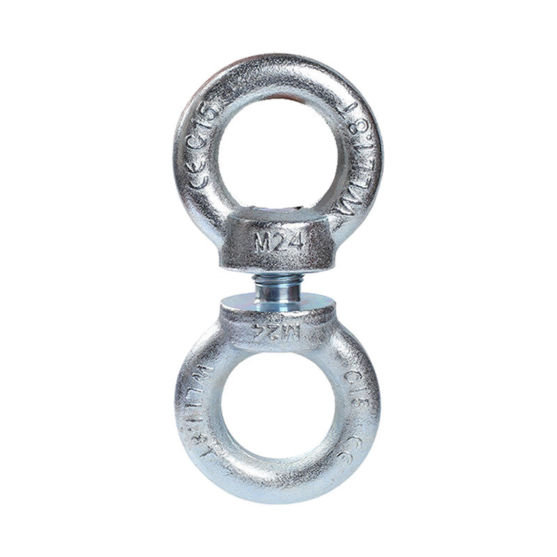 SteelKirin Products 580 Heavy Duty Eye Bolt, Galvanized Extended Marine Lifting Ring Nut with Hole, Unit/Piece, 580 Eye Bolt M36*4