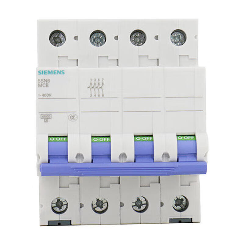 Siemens 25A 4P C 6kA Miniature Circuit Breaker 5SN6
