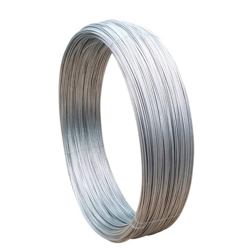 Haisdike HK-358 Industrial Galvanized Iron Wire, Rust-proof Electroplating, Construction Wire, No. 8 (1KG), 4mm thick, approximately 10 meters long.