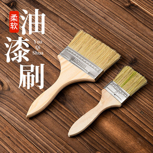 Shouli brushes, paintbrushes, industrial dust removal brushes, soft brown bristles, non-shedding mixed bristles, pig bristle brushes, long bristles, thickened small brushes