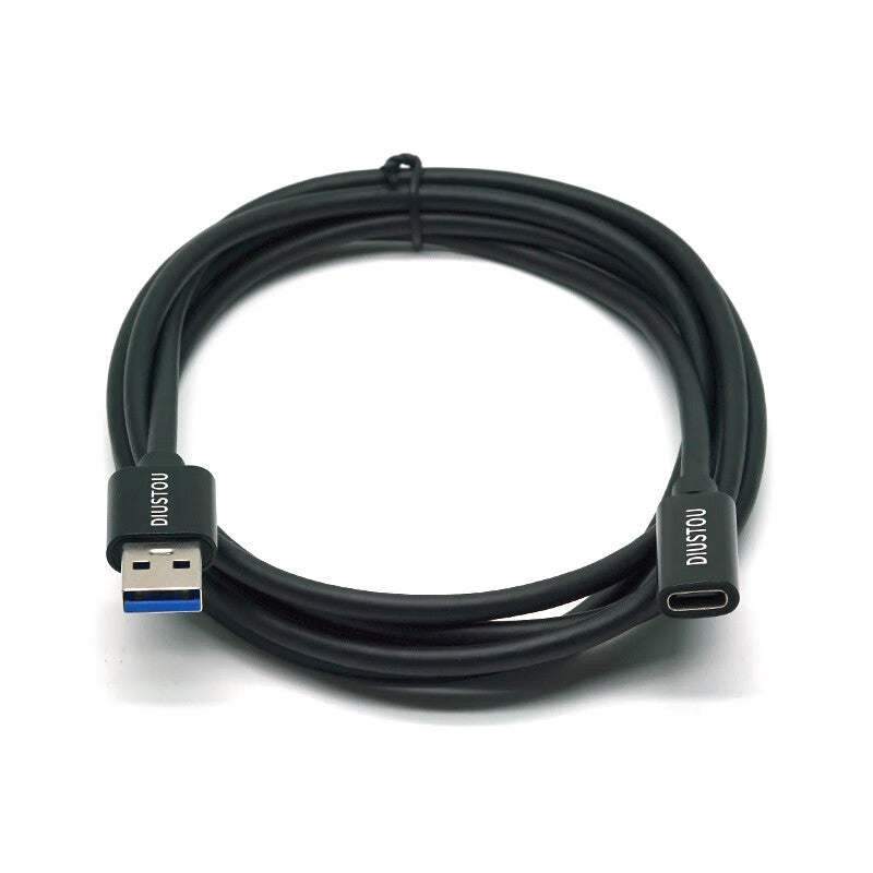 Drop Stone USB 3.0 Type-A Male to Type-C Female Connector Cable, 5A High Current Charging Cable, Fast Charging Cable, Data Transfer Cable, 2 meters