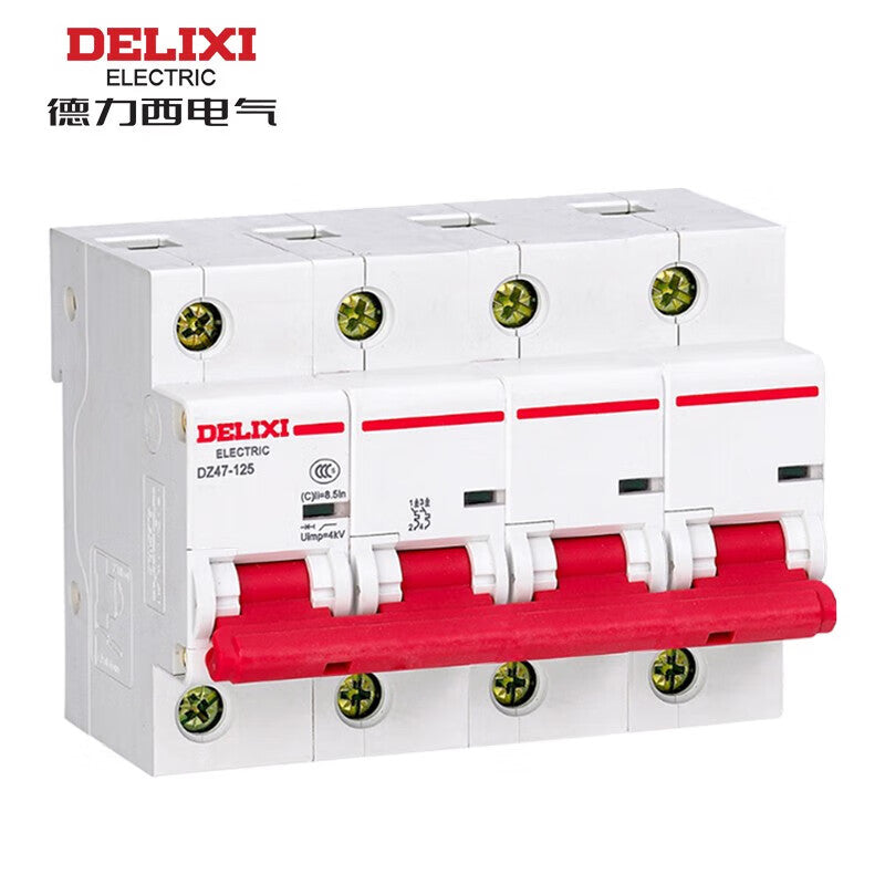 Delixi DZ47-125 4P 100A 10KA 400VAC Air Circuit Breaker