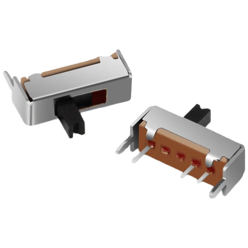 Huijun Toggle Switch, Single/Double Row Straight-In Horizontal Miniature Power Switch with Sliding Position SS-13D07 Toggle Switch - Single Row 4-Pin 3-Position - 10 Pieces
