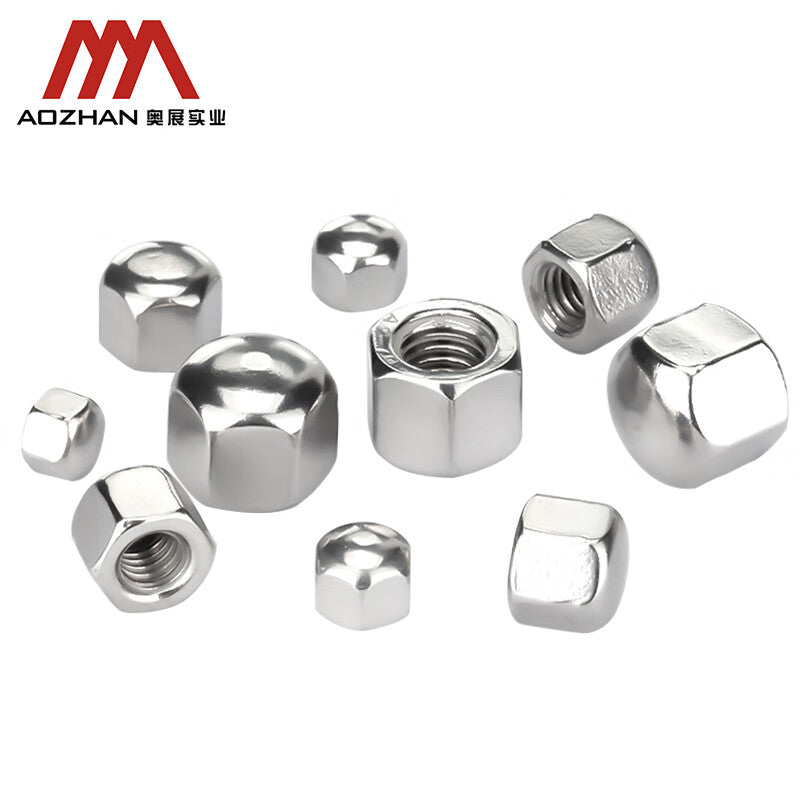 AOZHAN Industrial Co., Ltd. DIN917-304 Stainless Steel Hexagonal Cap Nuts, Standard Parts M5-M12 Series, M12 (200 pieces/box)