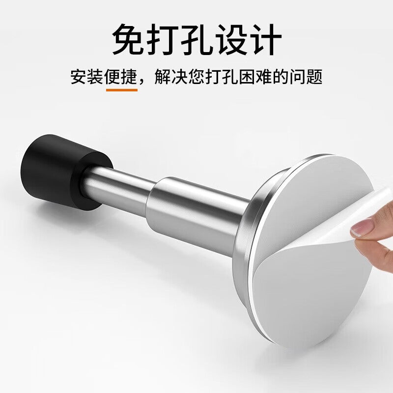 Pangu Precision Door Stopper, Door Blocker, No-Drill Anti-Collision Device for Main Doors and Entrance Doors, Silicone Door Anti-Collision Device, Hydraulic Buffer - Matte Black