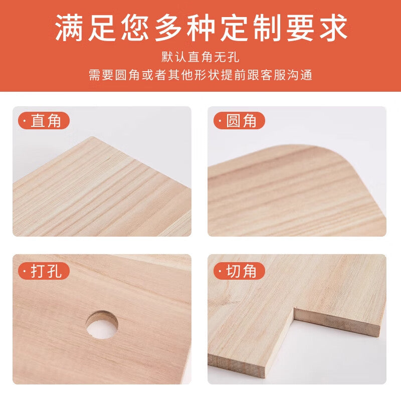 Shengduoshan custom-made solid wood paulownia wood wardrobe with tiered thin partitions and storage racks. Materials: raw wood panels, custom-made sizes.