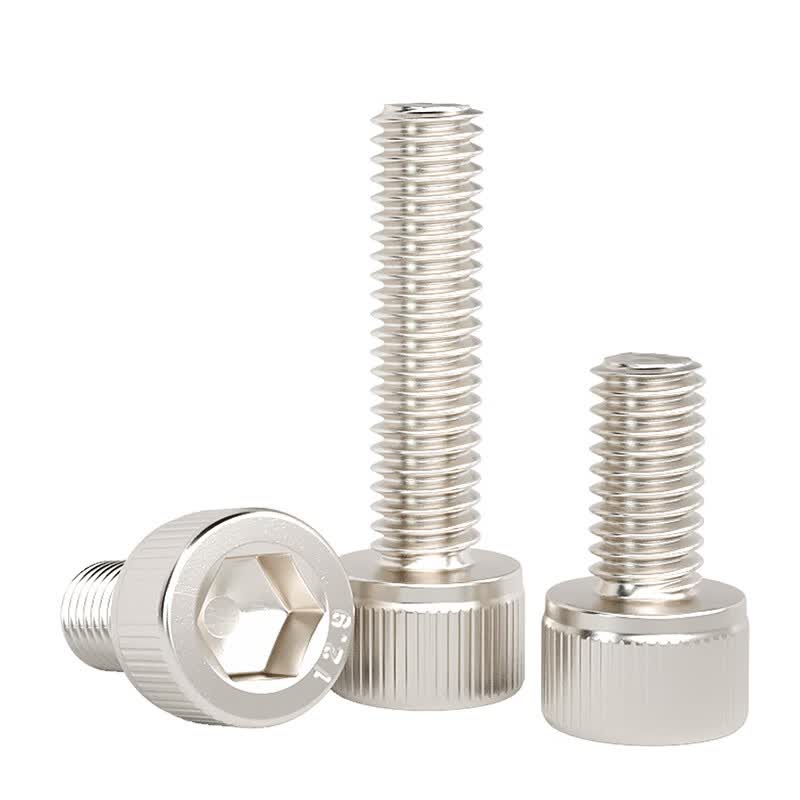 Bocai 12.9 grade nickel-plated socket head cap screws, high-strength cup head bolts, extended screws M6x70 (50 pieces/pack)