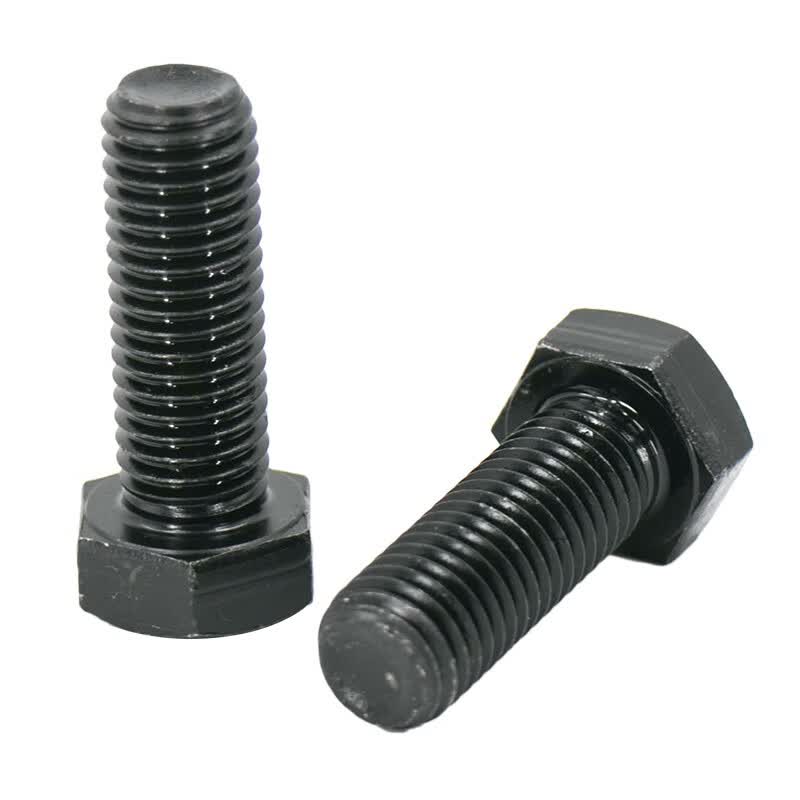 Bingyu BY-375 Grade 8.8 Blackened (Quenched) External Hex Bolts, GB5783 Full Thread M8 8*60 (50 pieces)
