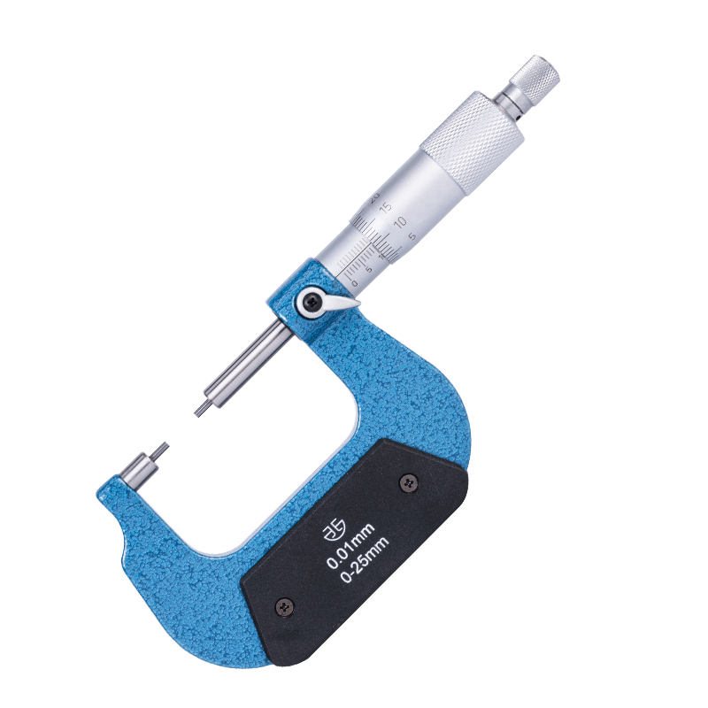 Northwest Qinghai small-head spline micrometer, 2*5/3*10mm, fine end graduation value 0.01mm, 200-11-200/Type B, 0-25mm.