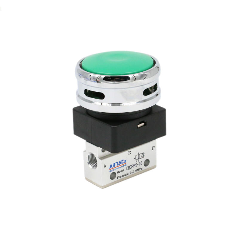 AirTAC Mushroom head push button manual valve (with protective cover) (1/8); CM3PMS06G