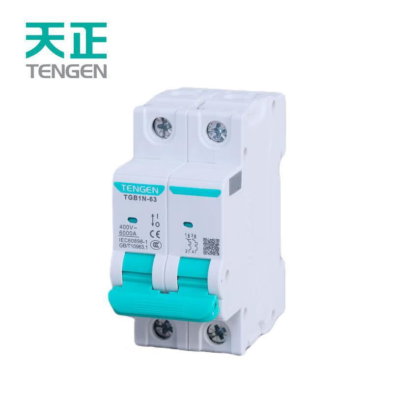 Tianzheng Electric TGB1N series 63 frame air switch small circuit breaker short circuit overload protection type C 2P 63A (Xiangyun 3.0) 335012800669
