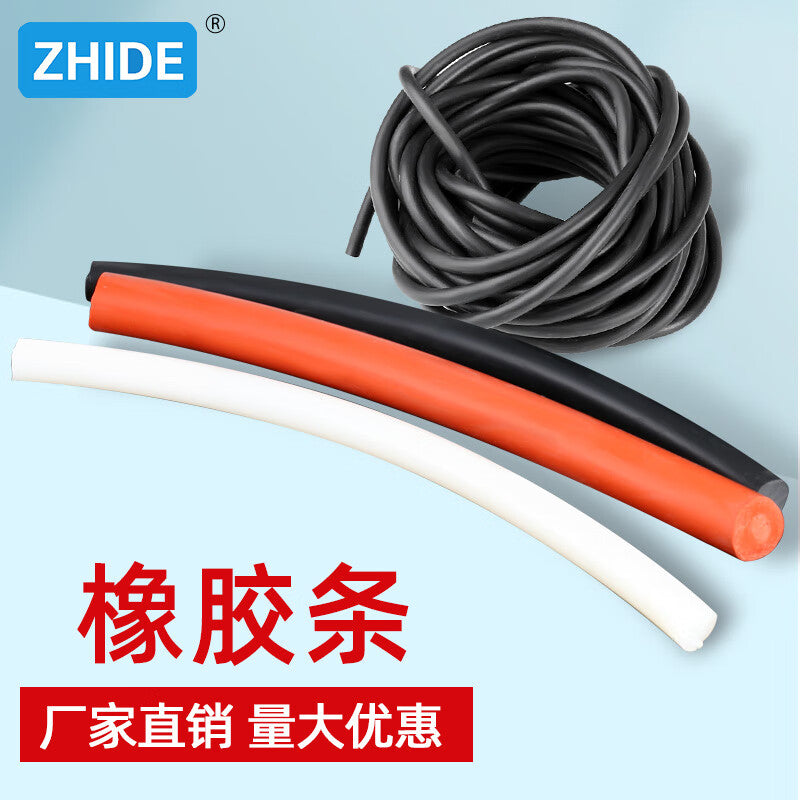 ZHIDE Nitrile O-ring Rubber Strip, Black, 10mm/meter
