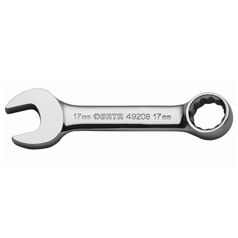SATA 49205 Dual-Purpose Short Wrench – Fully Polished, 14mm
